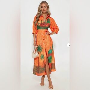 Fashion Nova Orange Maxi dress